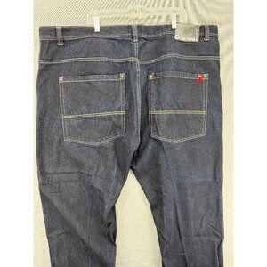 Southpole Baggy Red Tab Jeans Streetwear hip hop 52x25 Dark Blue Skater Y2K